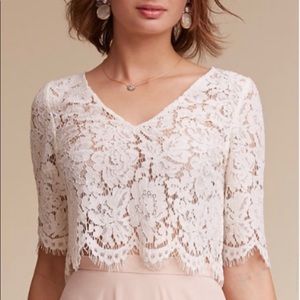 BHLDN Jenny Yoo Libby Top In Cream